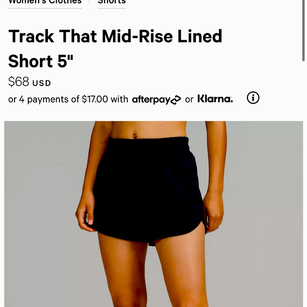 Lululemon Track That Lined 5 inch Running Short